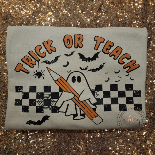 Trick or Teach Checkered Ghost