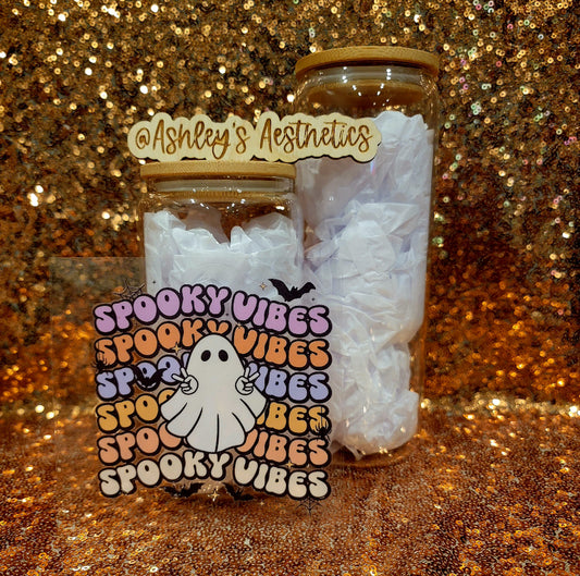 Spooky Vibes Retro Ghost UV Decal