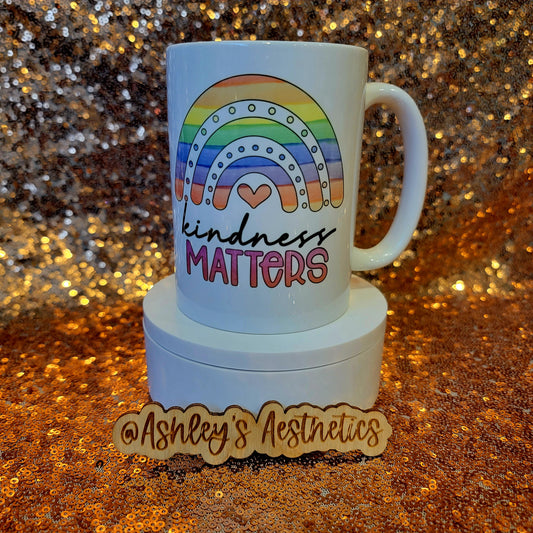 Kindness Matters Rainbow 15oz Coffee Mug