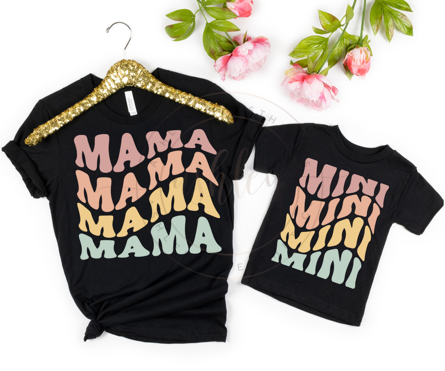 Mama and Mini Retro Wavy Matching Set