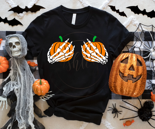 Skeleton Hand Pumpkin Grab