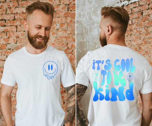 It's Cool To Be Kind Retro Smiley Front and Back