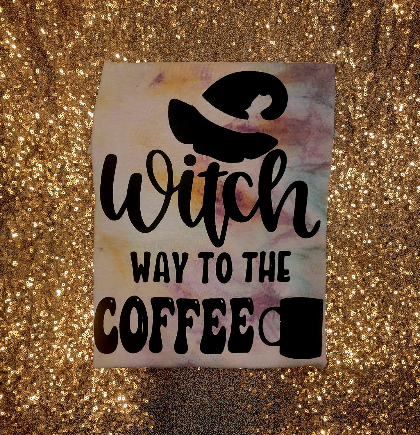 Witch Way to Coffee Fall Themed Tie Dye