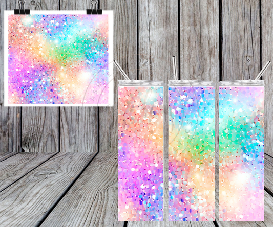 Customizable Chunky Rainbow Glitter Like Tumbler