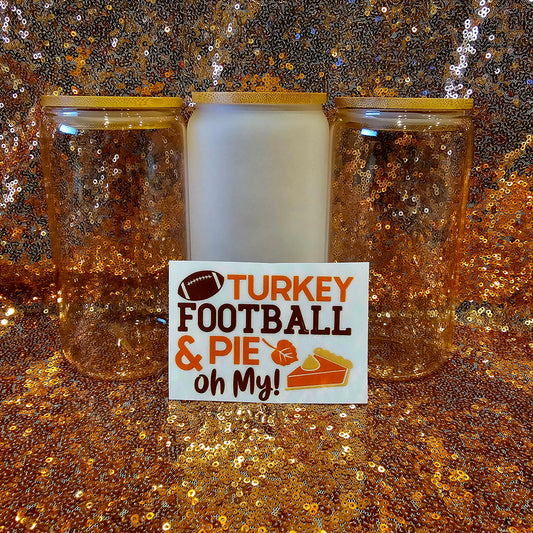 Turkey Football and Pie Oh My! UV Decal