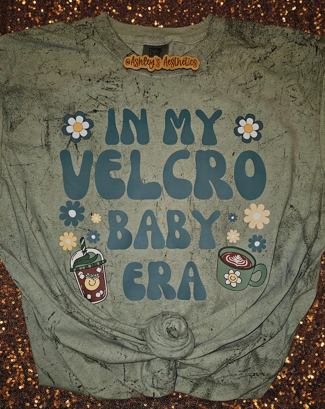 In My Velcro Baby Era Green Color Blast Tee