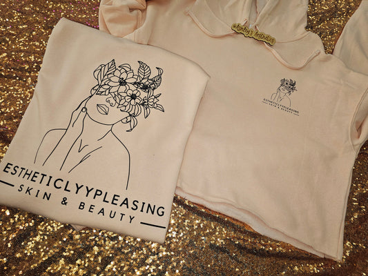 Estheticlyypleasing Skin & Beauty Crop Hoodies