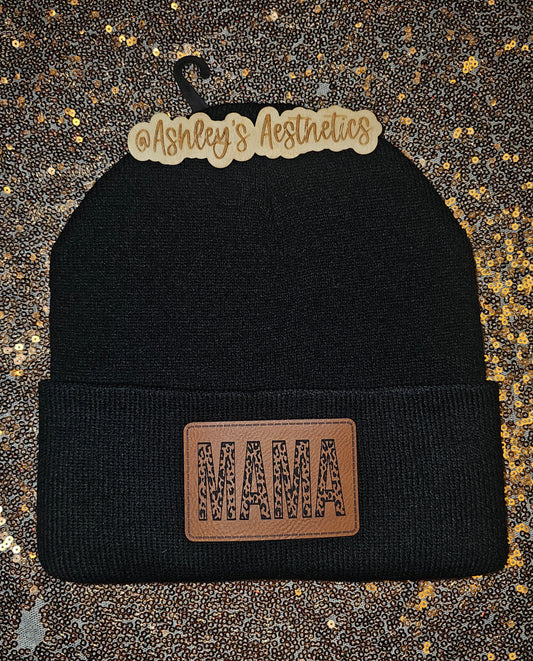 Mama Cheetah Print Beanie