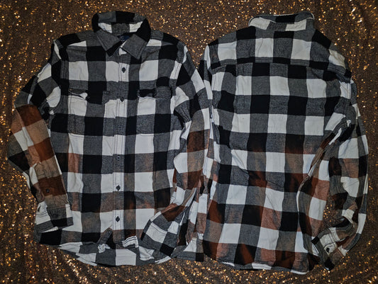 Black & White Bleached Flannels