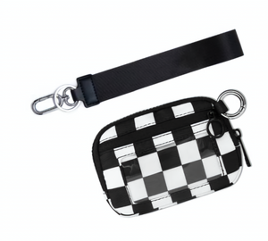 Checkered Wallet Wristlet