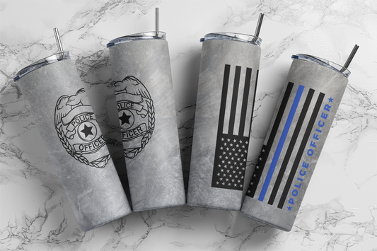 Police Officer Blue Line Tumbler