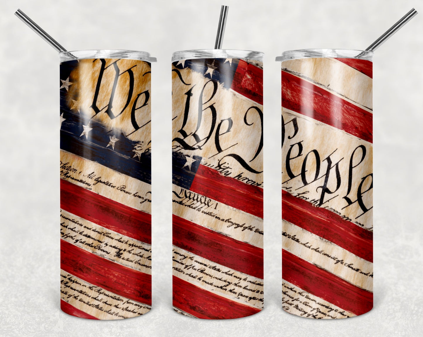 We the People American Flag Tumbler