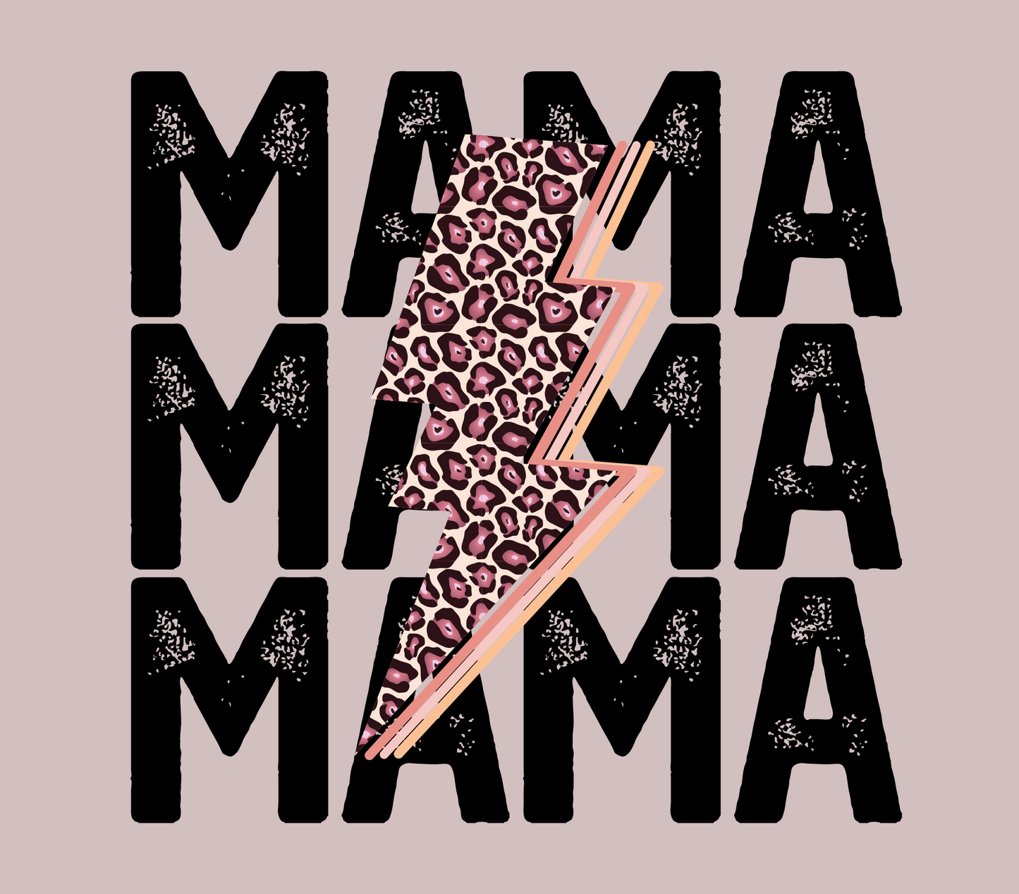 Distressed Mama Cheetah Lightning Bolt Tumbler