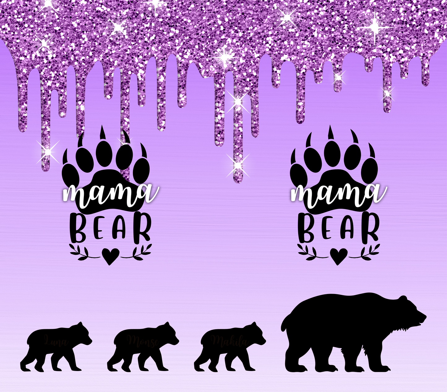 Purple Mama Bear Tumbler