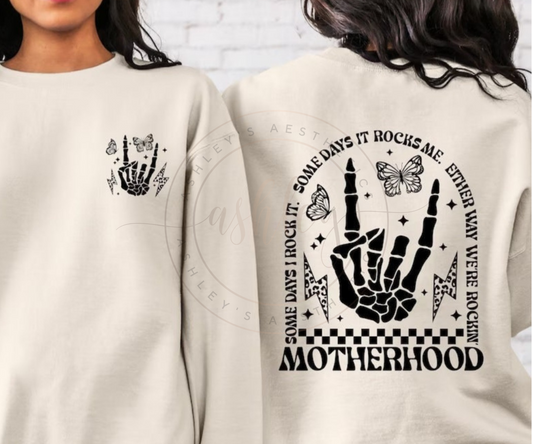 Motherhood: Some Days I Rock It, Some Days it Rocks Me, Either Way We're Rockin Front & Back