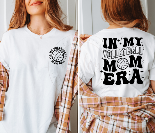 Volleyball Mom Era Front and Back (Three Versions)