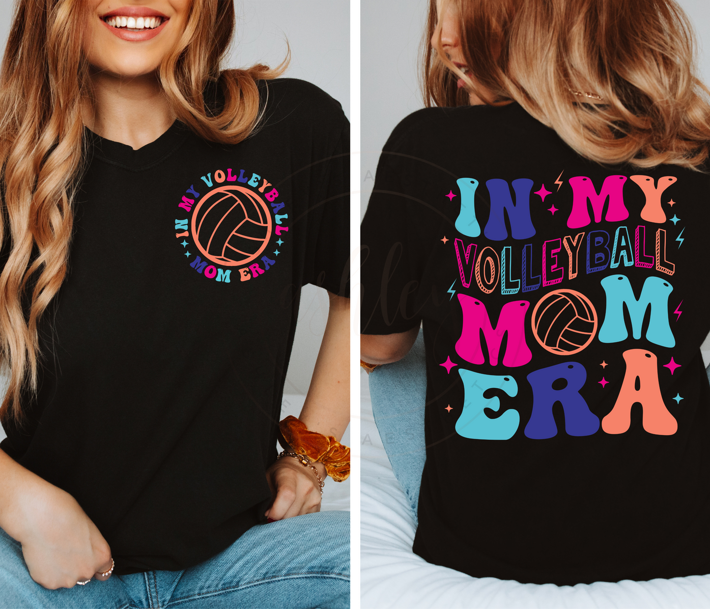 Volleyball Mom Era Front and Back (Three Versions)