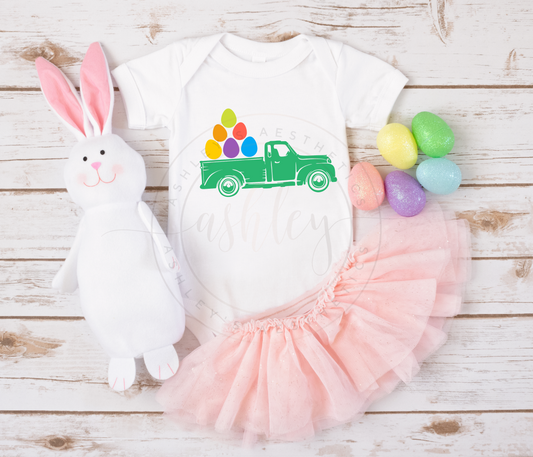 Easter Pickup Truck with Customizable Name