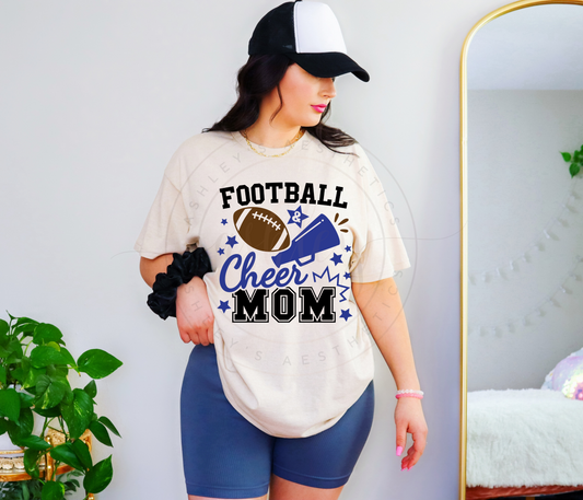 Football and Cheer Mom with Customizable Name Option