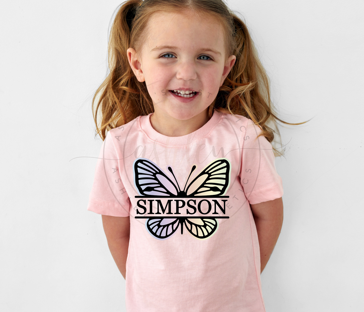 Pastel Butterfly with Customizable Name