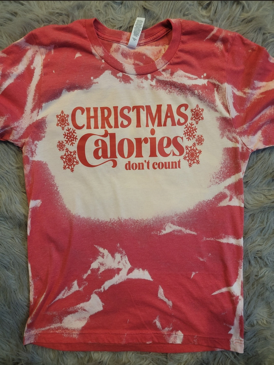 Christmas Calories Don't Count Bleached Tee