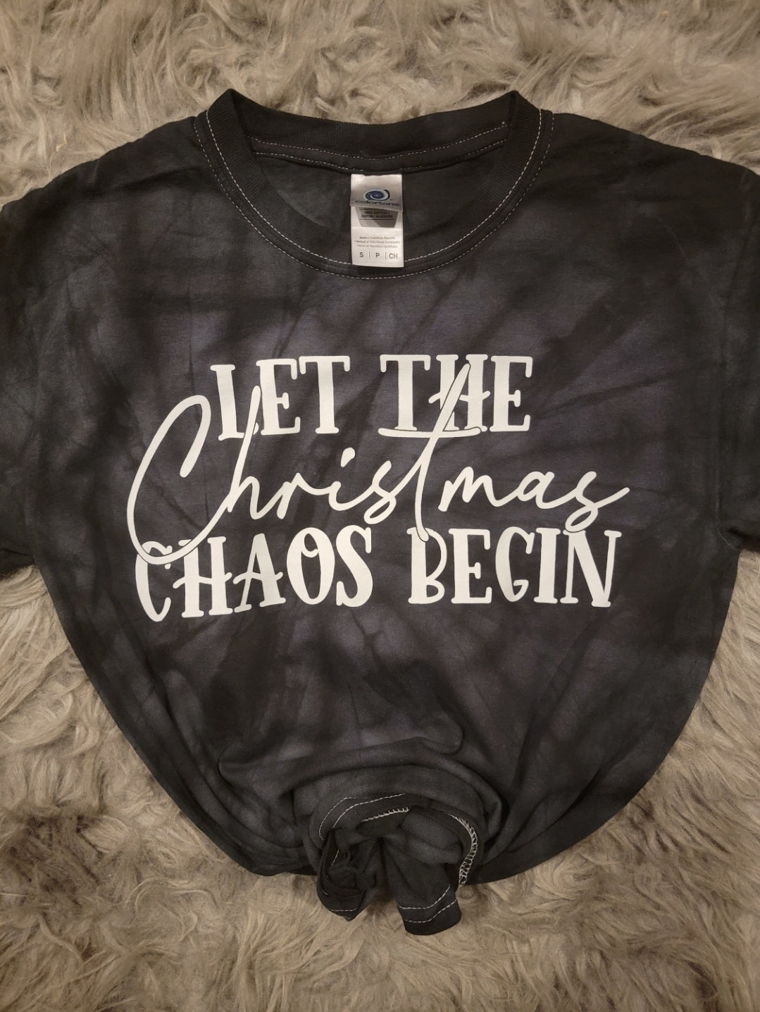 Let the Christmas Chaos Begin Crystal Wash Tee