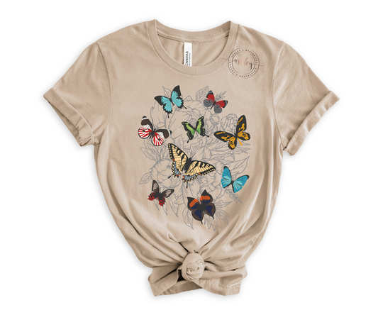 Vintage Butterfly Garden with Matching Options