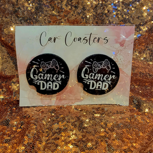 Gamer Dad Neoprene Car Coasters