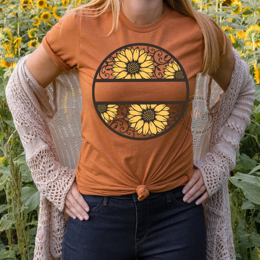 Customizable Sunflower Circle